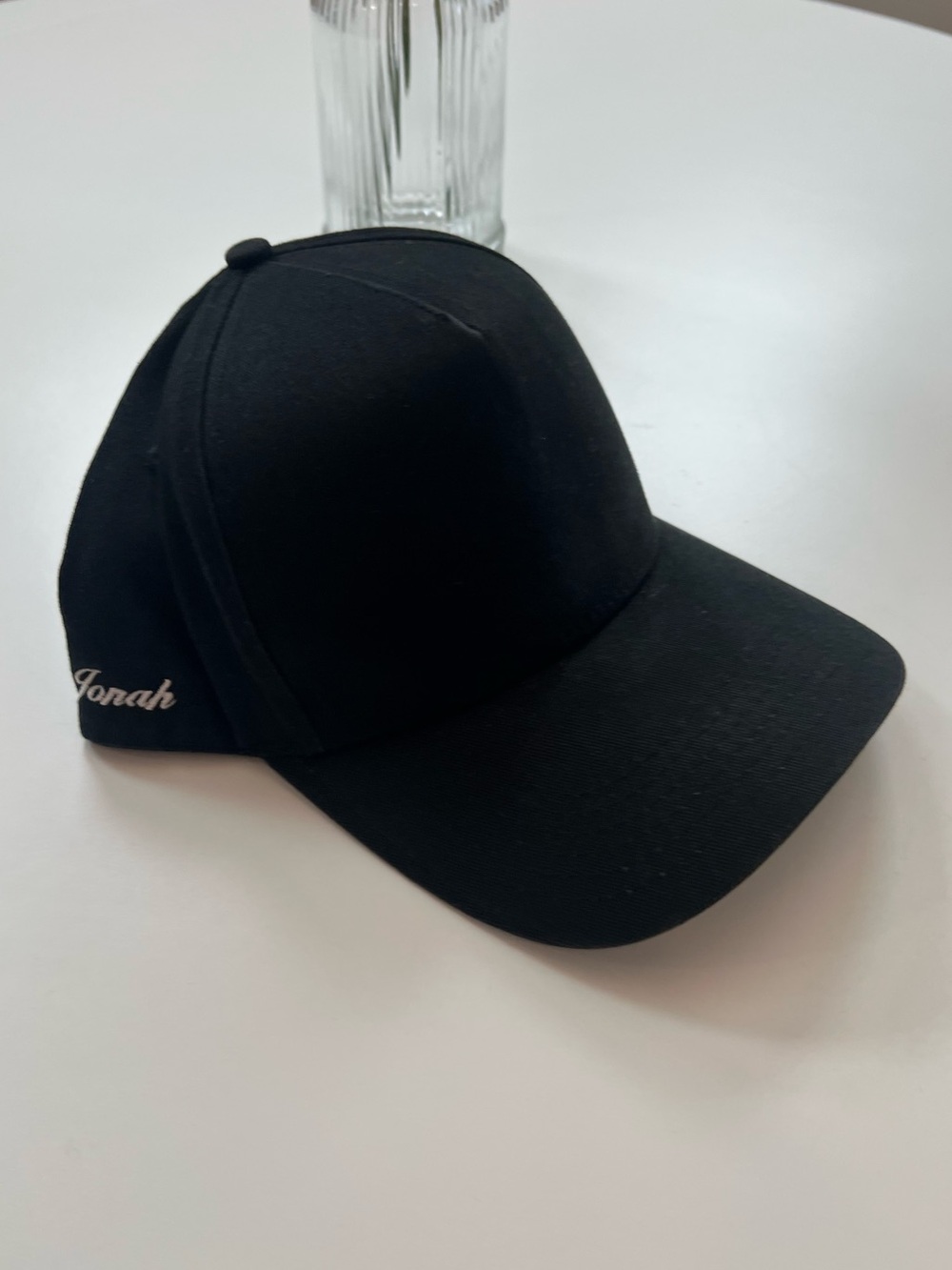 Black Structured A-Frame Hat